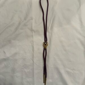 Elegant Purple Bolo Tie with Gold Accent